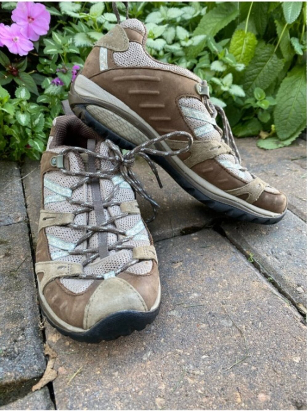 Merrell Siren Sportive Women’s Hiking Trail Shoes Brown Blue Sz 8 Summer Sale